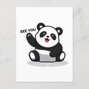 söt liten panda vykort