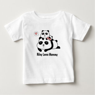 Söt liten pandabebis älskar mamma, Mamma och bebis Tröja