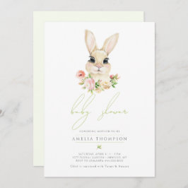 Söt liten Påskhare, babyskor Inbjudningar
