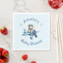 Söt liten pojke på väg Baby Shower