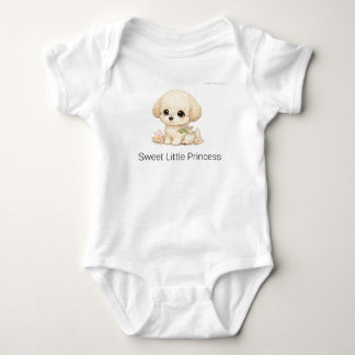 Söt Liten Prinsessa Chibi Leksakspudel Valp T Shirt