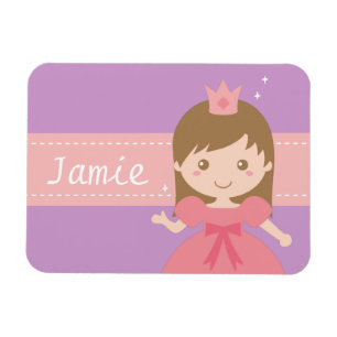 Söt liten prinsessa flicka personlig magnet