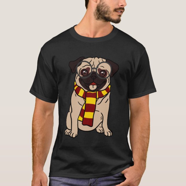 Söt Liten Pug T Shirt (Framsida)