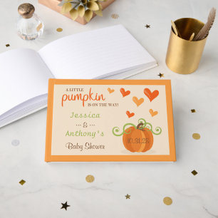 Söt liten pumpa baby shower gästböcker