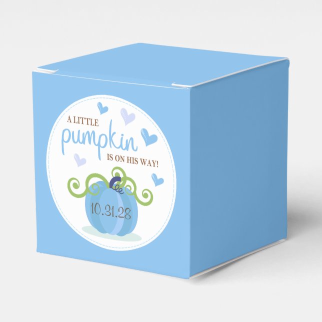 Söt liten pumpa baby shower presentaskar (Framsidan Sidan)