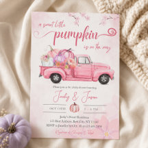 Söt Liten Pumpa Rosa Flick Bebis Shower