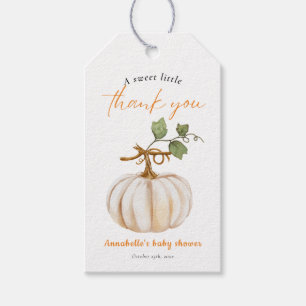 Söt liten Pumpkin på sättet Babyskabruk Presentetikett