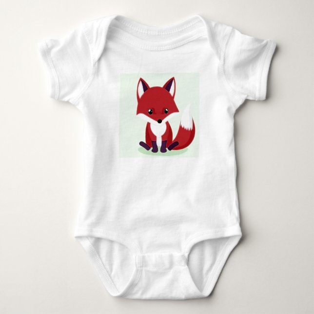 🦊❤️ Söt Liten Räv Baby Skogspresent ✨ T Shirt (Framsida)