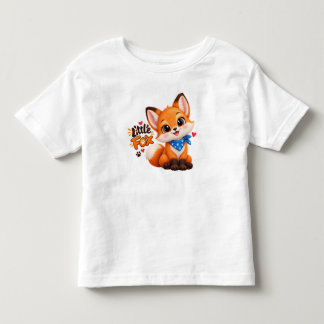Söt liten räv för barn T-shirt | Baby räv med ba