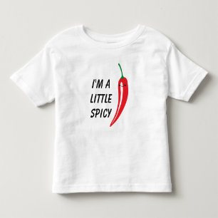 Söt liten röd het chilipeppar kawaii teckning t shirt