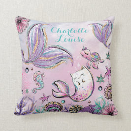 Söt liten Sjöjungfru under Sea Girl Nursery Kudde