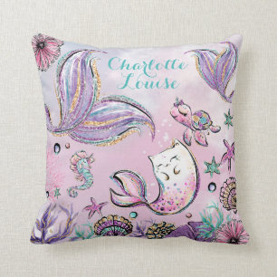 Söt liten Sjöjungfru under Sea Girl Nursery Kudde