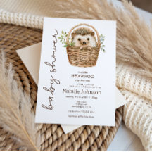 Söt Liten Socker Och Prickig Igelkott Baby Shower