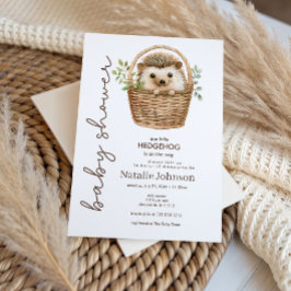 Söt Liten Socker Och Prickig Igelkott Baby Shower  Inbjudningar
