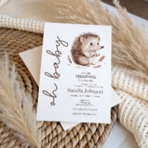 Söt Liten Sockerig Igelkott Oh Babyfirande