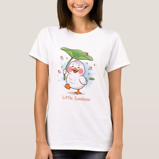 Söt liten soland tecknad t-shirt | Kawaii (Framsida)