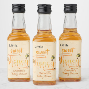 Söt Liten Söt Dråpande Honey Baby Shower Spritflaskor Etikett