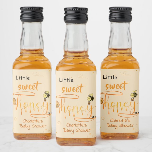 Söt Liten Söt Dråpande Honey Baby Shower Spritflaskor Etikett (Flaskor)