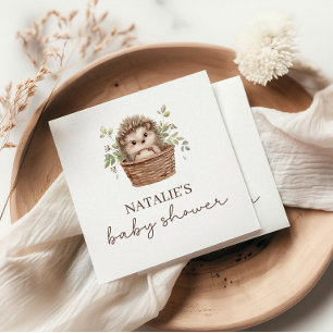 Söt Liten Söt Lille Igelkott Baby Shower Pappersservett