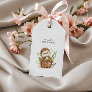 Söt Liten Sötnos Till Igelkott Baby Shower Tacksam Presentetikett