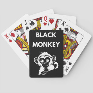 Söt Liten Svart Apa Casinokort