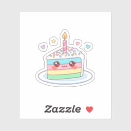 Söt liten tårtskiva klistermärken