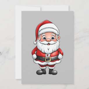 Söt liten tecknad tomte julkort