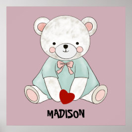 Söt liten teddy poster