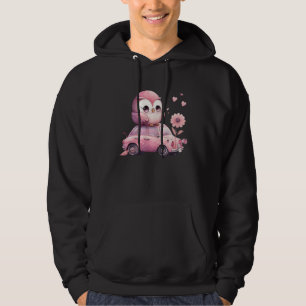 Söt Liten Uggle Valetines Djur Kärlek 20 Hoodie