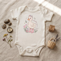 Söt liten upptäcktsresande söt anka blommig baby