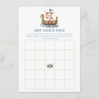 Söt liten Viking | Baby Shower Bingo-spel Tilläggskort