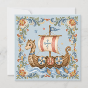 Söt liten Viking Baby Shower Tack Kort