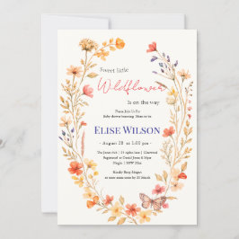 Söt liten vildblomma är på väg inbjudningar