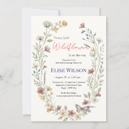 Söt liten vildblomma är på väg inbjudningar