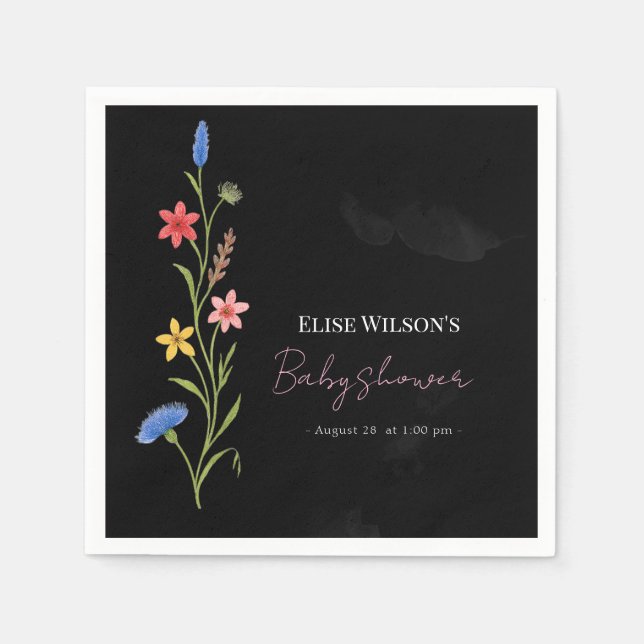 Söt liten vildblomma är på väg pappersservett (Framsidan)