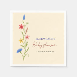 Söt liten vildblomma är på väg pappersservett