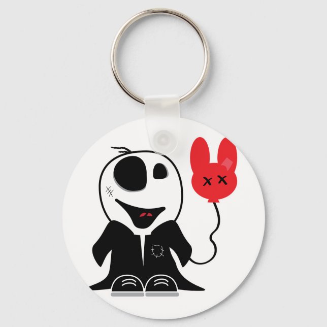 söt liten zombie-kille nyckelring (Framsida)