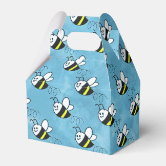 Söt litet bi-mönster akvarell baby shower  presentaskar