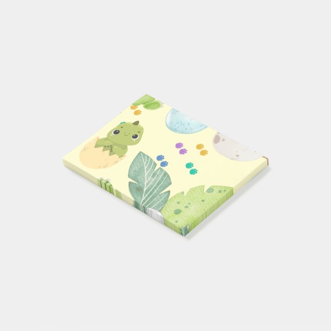 Söt litet Dino Post-it Block (Vinklad)