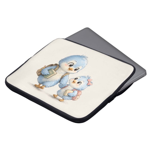 Söt litet fågelbror Laptopfodral Laptop Fodral (Framsida topp)