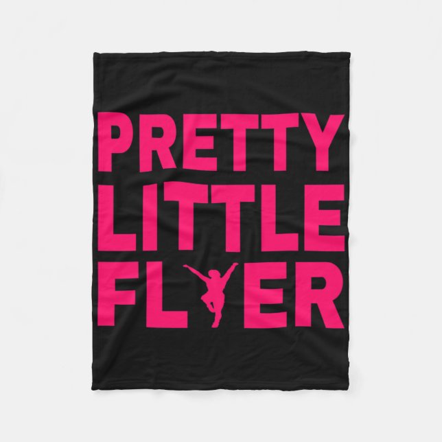Söt litet flygande rolig Cheerleading Cheerleader Fleecefilt (Framsidan)