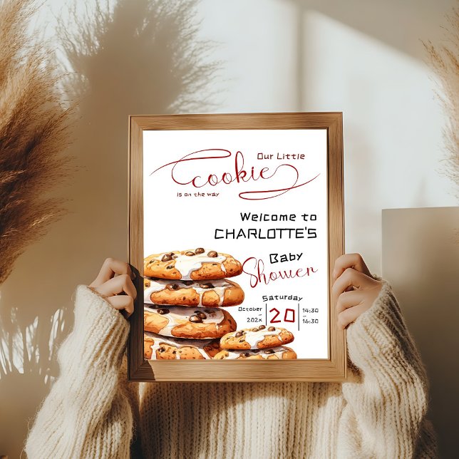 Söt litet kakbabyshower-välkomstskylt poster (Skapare uppladdad)