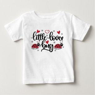 Söt litet kärleksbugs-ordkonst flickor Baby T-Shir T Shirt