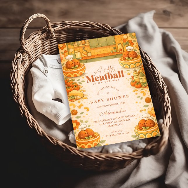 Söt litet köttbullsbarnkalas inbjudningar (Skapare uppladdad)