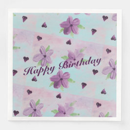 Söt Litet Lila Rosa och Blåa Pappra blöjor Pappersservett