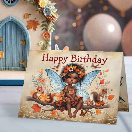 Söt Little African Fairy Princess Grattis på födel Kort