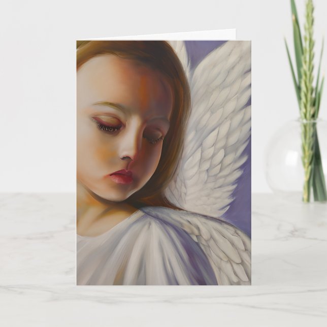 Söt Little Angel Child Kort (Framsida)