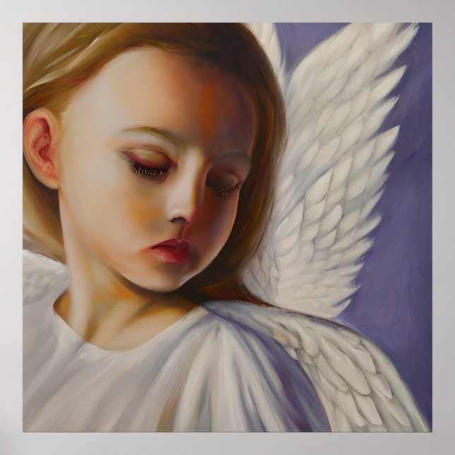 Söt Little Angel Child Poster (Framsidan)