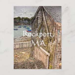 Söt Little Beach Shack Rockport, MORSA Vykort