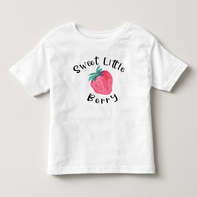 Söt Little Berry Strawberry Småbarn Tshirt T Shirt (Framsida)